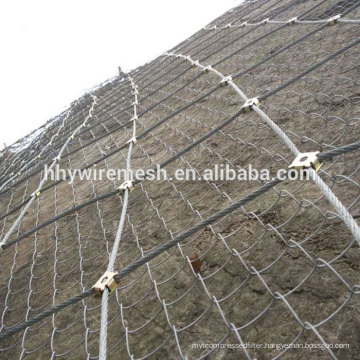 SNS slope rope netting Slope protection system factory rockfall protection netting